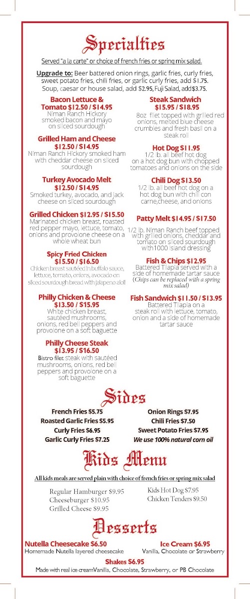 Burgers and Brew Menu - Image 5