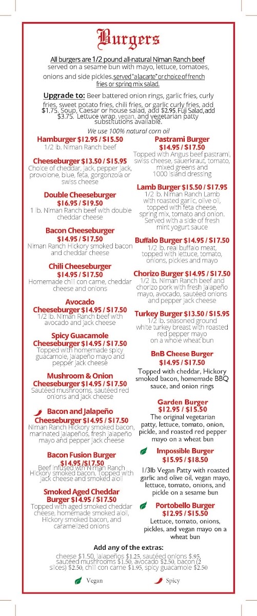 Burgers and Brew Menu - Image 6